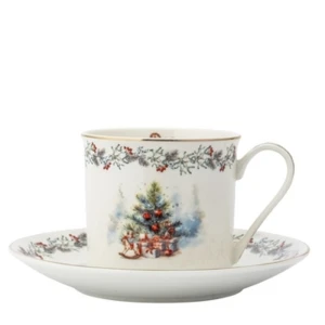 Filiżanka ze spodkiem w opasce magia świąt 220 ml Altom Design