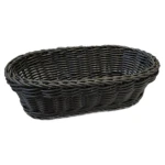 Koszyk owalny na pieczywo czarny 28 x 16 x 8 cm HORECA POLSKA