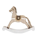 Figurka drewniana konik na biegunach 18x15x3 cm