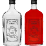 Butelka Piersiówka 500ml z zakrętką z nadrukiem Nalewka