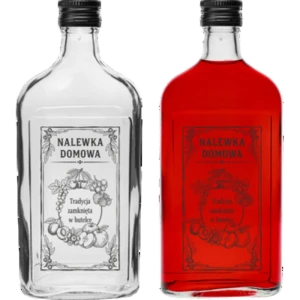 Butelka Piersiówka 500ml z zakrętką z nadrukiem Nalewka