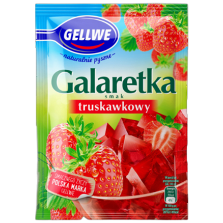Galaretka smak truskawkowy Gellwe 72 g Galaretka smak truskawkowy Gellwe 72g