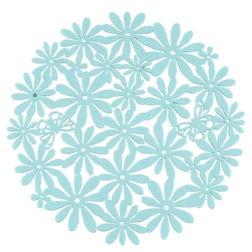 Mata filcowa okrągła śr. 30 cm dek. Kwiaty Miętowa Altom Design 1775825002902-hea06r.png