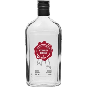 Butelka 500ml z zakrętką, z nadrukiem Wyborny Trunek