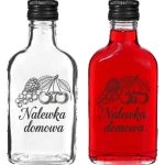 Butelka Piersiówka 200ml z zakrętką z nadrukiem Nalewka
