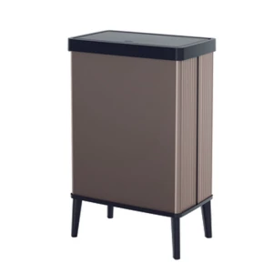 Kosz na śmieci wysoki Curver Verto IML perłowy różowy 54L