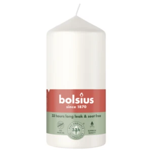 Bolsius Świeca pieńkowa 120/58 biała