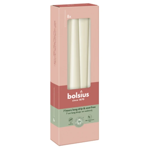 Bolsius Świeca szpica 245/24 8szt. delikatny perłowy 1775826160124-tr2v6.png