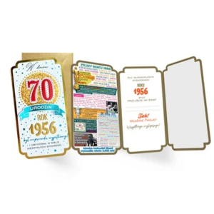 Karnet PM-454 Urodziny 70 (cyfry, roczniki) 2026