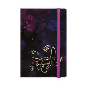 Notes z gumką A5 80 kartek linia Stitch Gold wzór 1