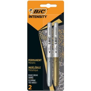 Permanentne markery metaliczne BIC Intensity złoty i srebrny 2szt