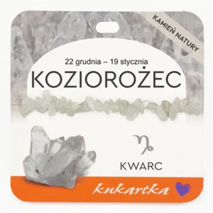 Bransoletka BRA-042 Znak zodiaku (Koziorożec, kwarc górski)