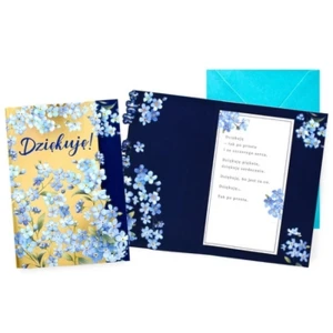 Karnet DK-1381 Podziękowania (kwiatki)