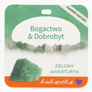 Bransoletka BRA-058 Bogactwo & Dobrobyt (zielony awenturyn)