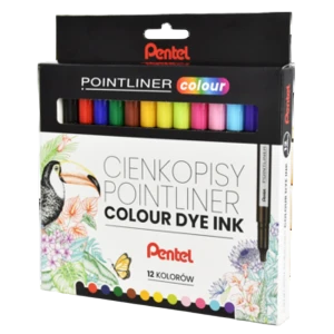 Cienkopisy kolorowe PENTEL Pointliner S40 12 kolorów