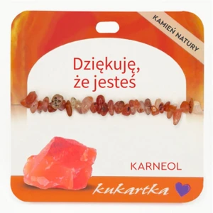 Bransoletka BRA-061 Dziękuję, że jesteś (karneol)