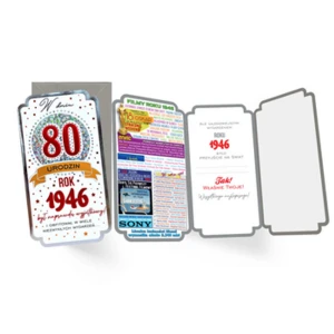 Karnet PM-455 Urodziny 80 (cyfry, roczniki) 2026