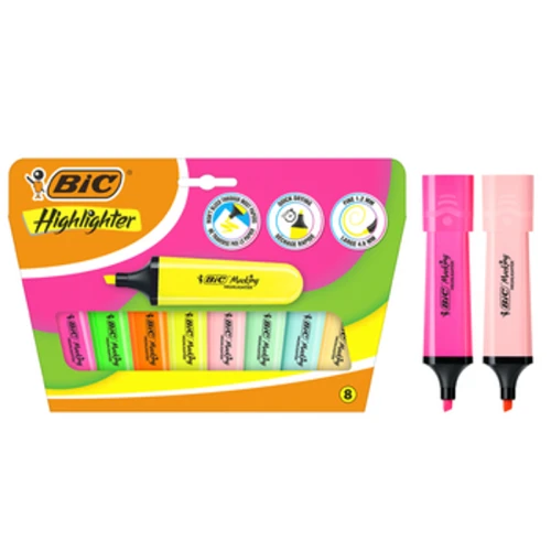 Zakreślacze BIC Flat Highlighter neonowe i pastelowe 8 kolorów 1775826636405-d1edhi.png