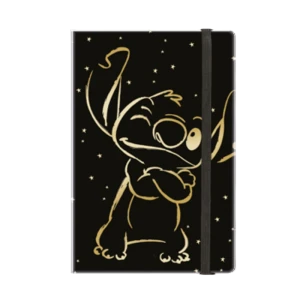 Notes z gumką A5 80 kartek linia Stitch Gold wzór 3