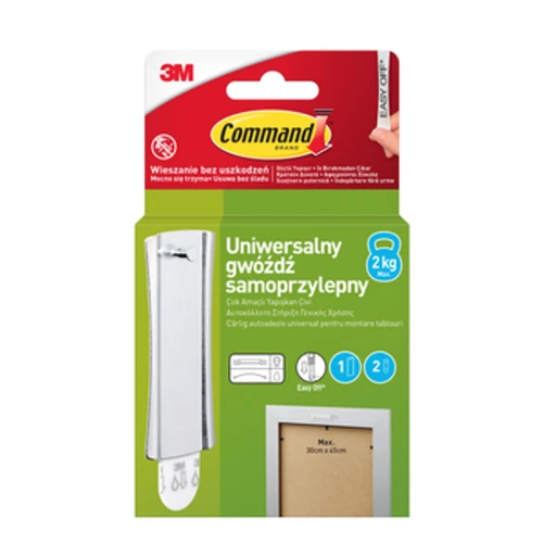Command™ Uniwersalny gwóźdź samoprzylepny 17047-1-PTGR, 1 haczyk + 2 paski w opakowaniu 1775830710852-rwcok8.png