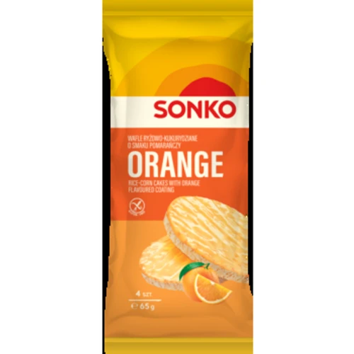 SONKO Wafle ryżowo-kukurydziane o smaku pomarańczy 65g 1775830895236-8277d4.png