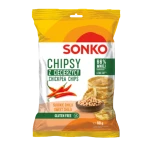 SONKO Chipsy z ciecierzycy o smaku słodkiego chili 60g