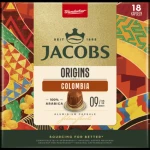 Kapsułki Jacobs Origins Colombia, intensywność 9 - 18 sztuk, 100% Arabica, do ekspresów Nespresso® Original*