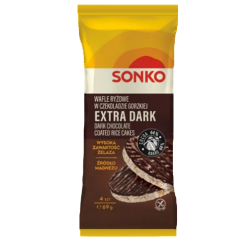 SONKO Wafle ryżowe w czekoladzie gorzkiej 64% EXTRA DARK 69g image-editor%2Fzip-import%2F1776698382077-705-520169490cf7.png