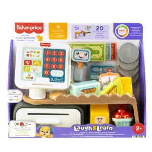 Fisher-Price „Ucz się i śmiej“ Sklepik - Kasa fiskalna „Kupuj i skanuj” Zabawka interaktywna