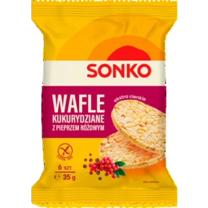 SONKO Wafle kukurydziane z pieprzem różowym 35g