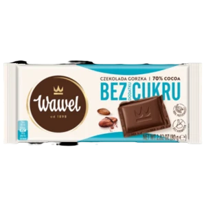 Wawel Czekolada Gorzka bez dodatku cukru 80g