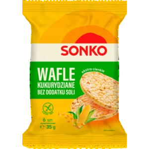 SONKO Wafle kukurydziane bez dodatku soli 35g