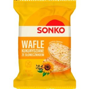 SONKO Wafle kukurydziane ze słonecznikiem 35g