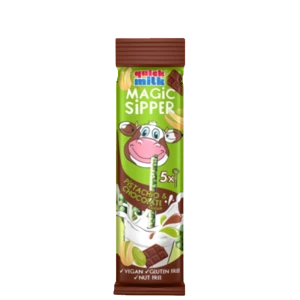 Quick Milk rurki do picia mleka o smaku czekolady i pistacji 5x6g