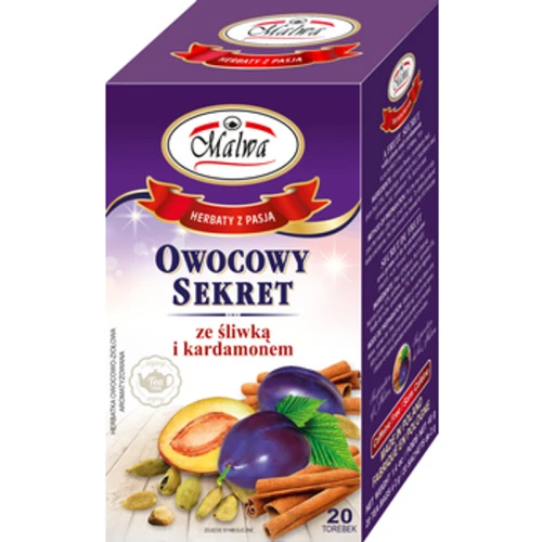Malwa Owocowy Sekret ze śliwką i kardamonem herbatka owocowo-ziołowa aromatyzowana 40g (20x2g) 1775832049771-vwez4y.png