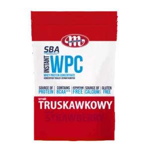 Mlekovita SBA WPC Koncentrat białek serwatkowych truskawkowy 700g