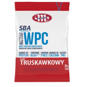 Mlekovita SBA WPC Koncentrat białek serwatkowych truskawkowy 30g