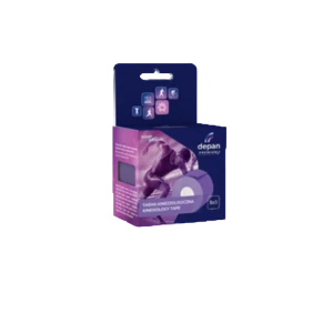 Taśma kinezjologiczna 5cmx5m fioletowa, Depan Premium