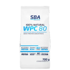 Mlekovita SBA WPC 80 Koncentrat białek serwatkowych naturalny 700g