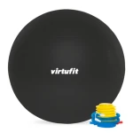 Piłka gimnastyczna Anti-Burst Pro z Pompką VirtuFit Czarna 65 cm