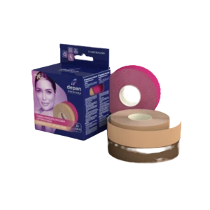 Taśma kinezjologiczna liftingująca 2,5cmx 5m, 2 sztuki Depan Premium