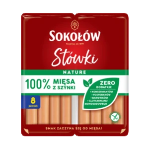 Stówki parówki z szynki duopack 2 x 80 g Sokołów