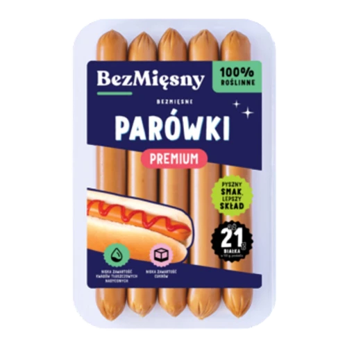 Bezmięsne Parówki Premium 160g BEZMIĘSNY image-editor%2Fzip-import%2F1776698382077-1063-030f8e42da33.png