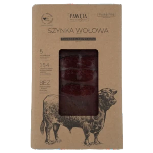 Pawęta Szynka wołowa dojrzewająca plastry 65 g