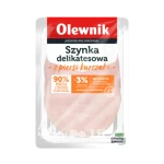 Szynka delikatesowa z piersi z kurczaka plastry 100 g Olewnik