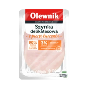 Szynka delikatesowa z piersi z kurczaka plastry 100 g Olewnik