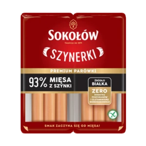 Szynerki parówki z szynki duopack 2 x 90 g Sokołów