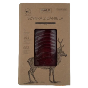 Pawęta Szynka z daniela dojrzewająca plastry 65 g