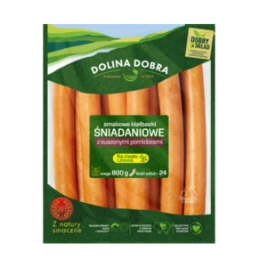 Kiełbaski śniadaniowe z suszonymi pomidorami 800 g Dolina Dobra