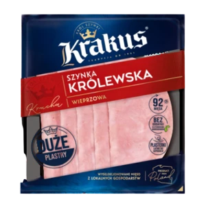 Szynka królewska wieprzowa plastry 120 g Krakus